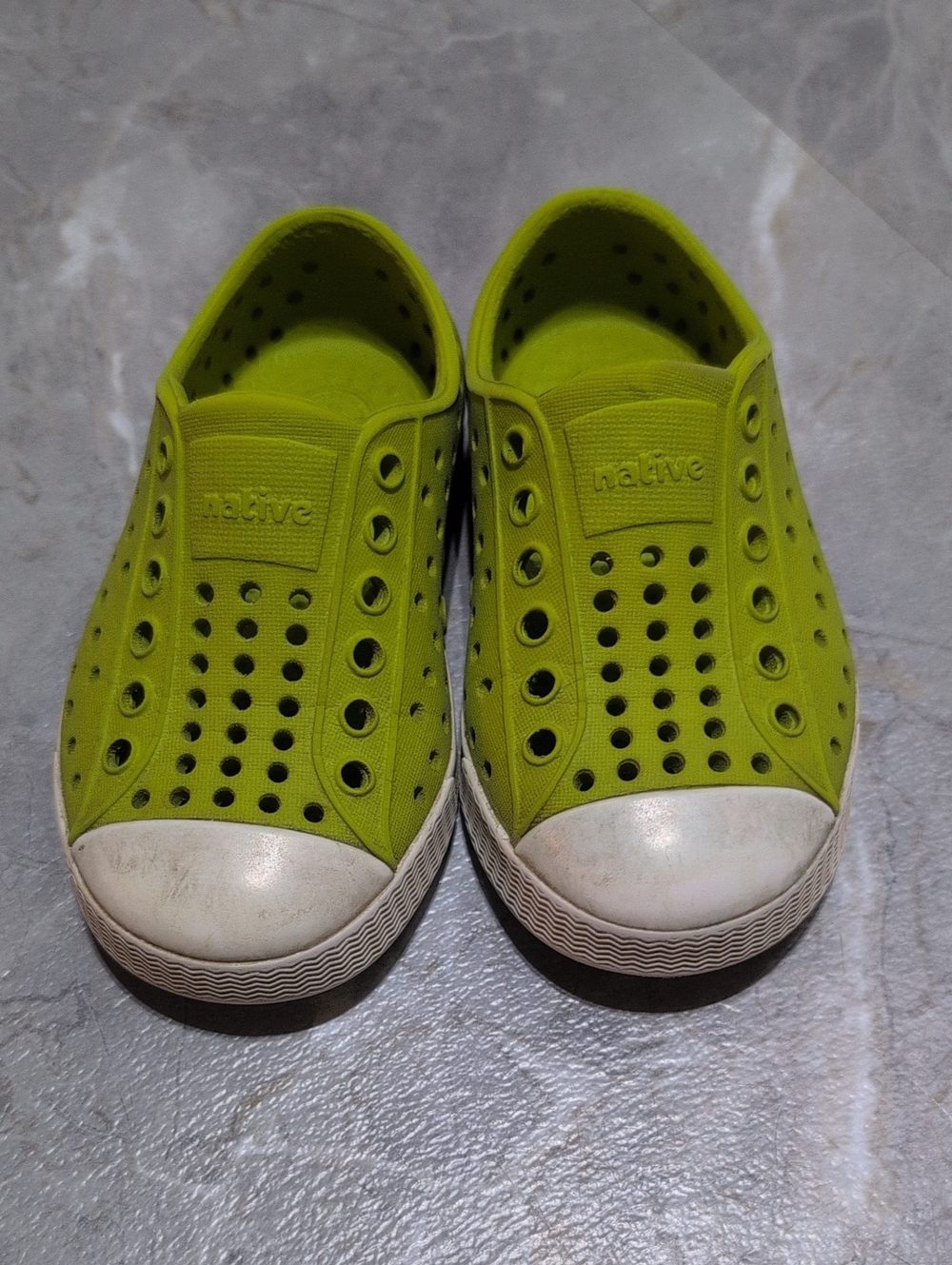 Native Kids Slip-On Water Shoes in Lime Green